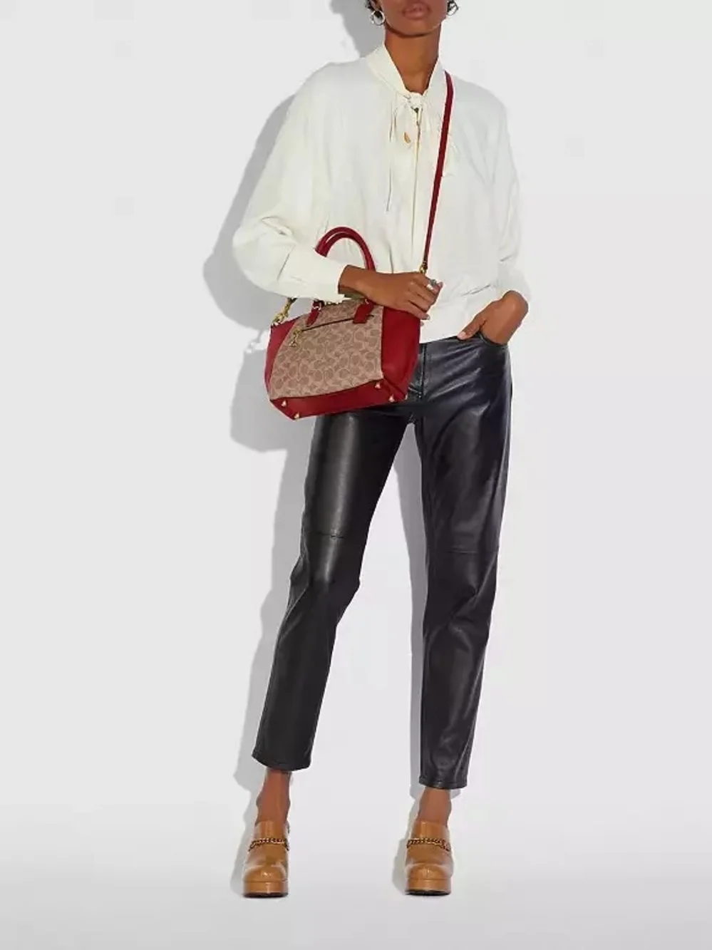 Coach Elise Signature Satchel Apple Red 79364 Rare